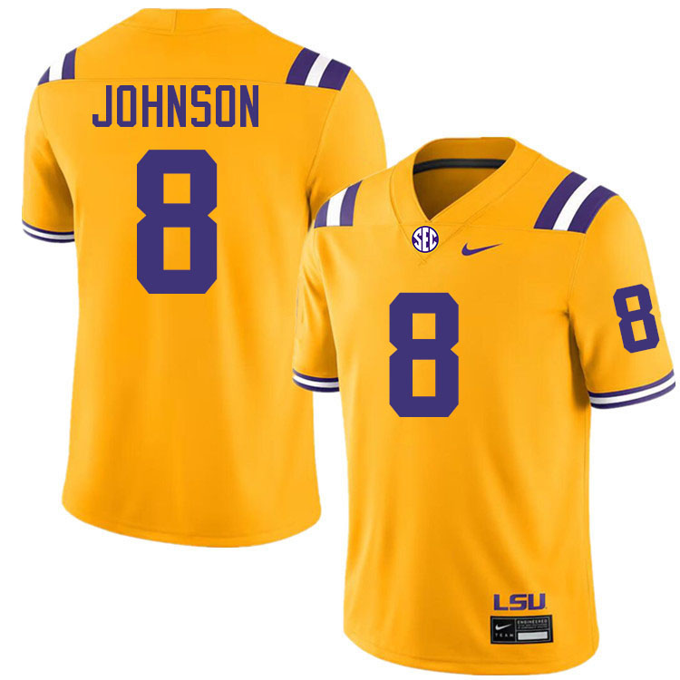 #8 Ju'Juan Johnson LSU Tigers Jersey,Louisiana State University Tigers Football Jersey-Gold #8 Ju'Juan Johnson LSU Tigers Jersey,Louisiana State University Tigers Football Jersey-Gold